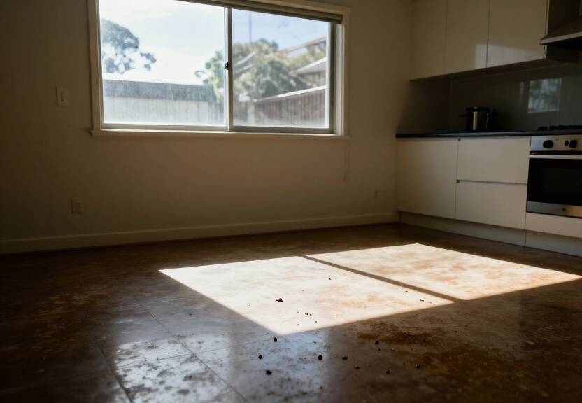 Rodent infestation in a Leppington garage before treatment